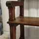 Stylized church pew, early twentieth century, solid wood