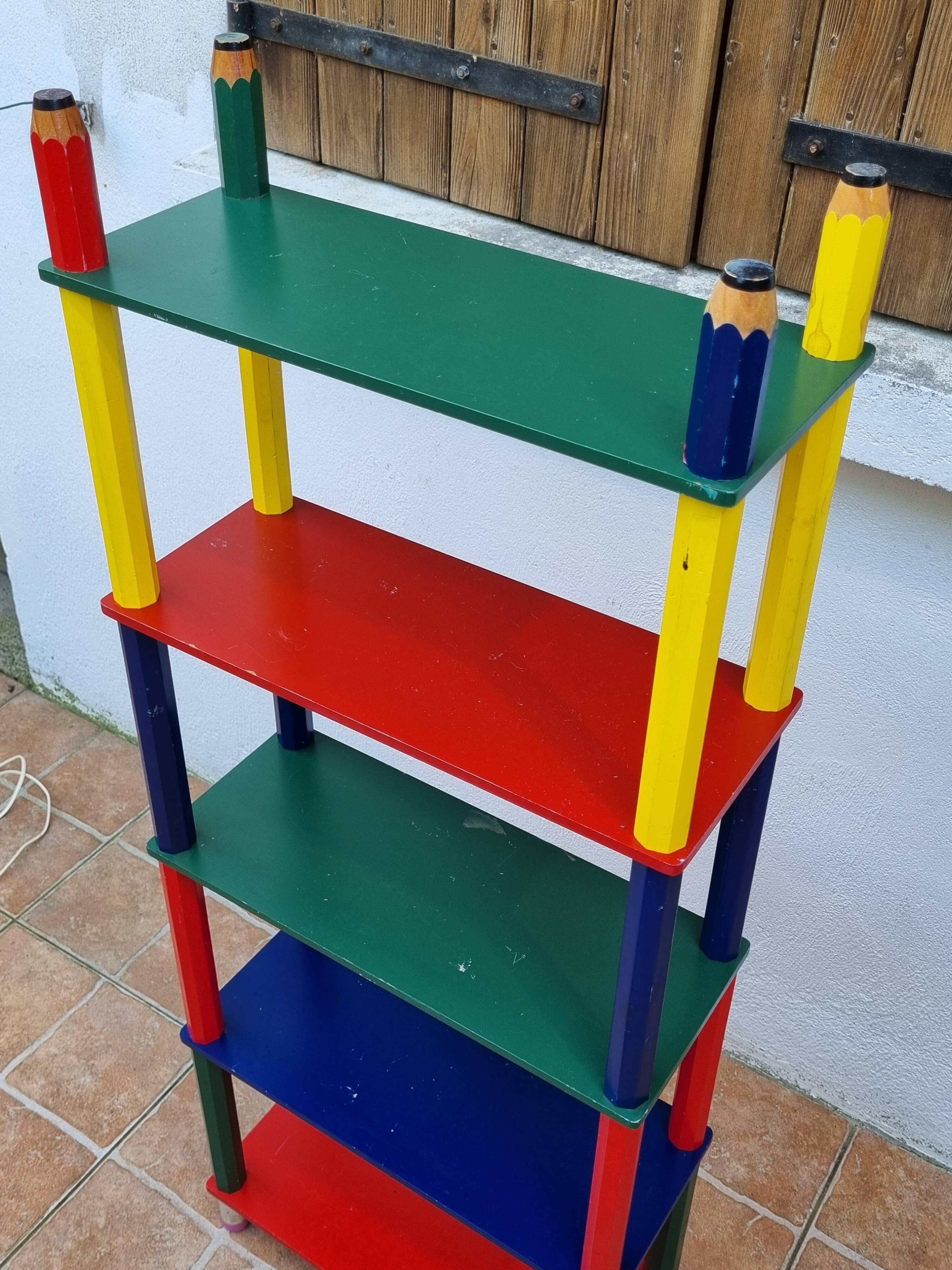 “Pencil” shelf by Pierre Sala, 1980s, 122 cm