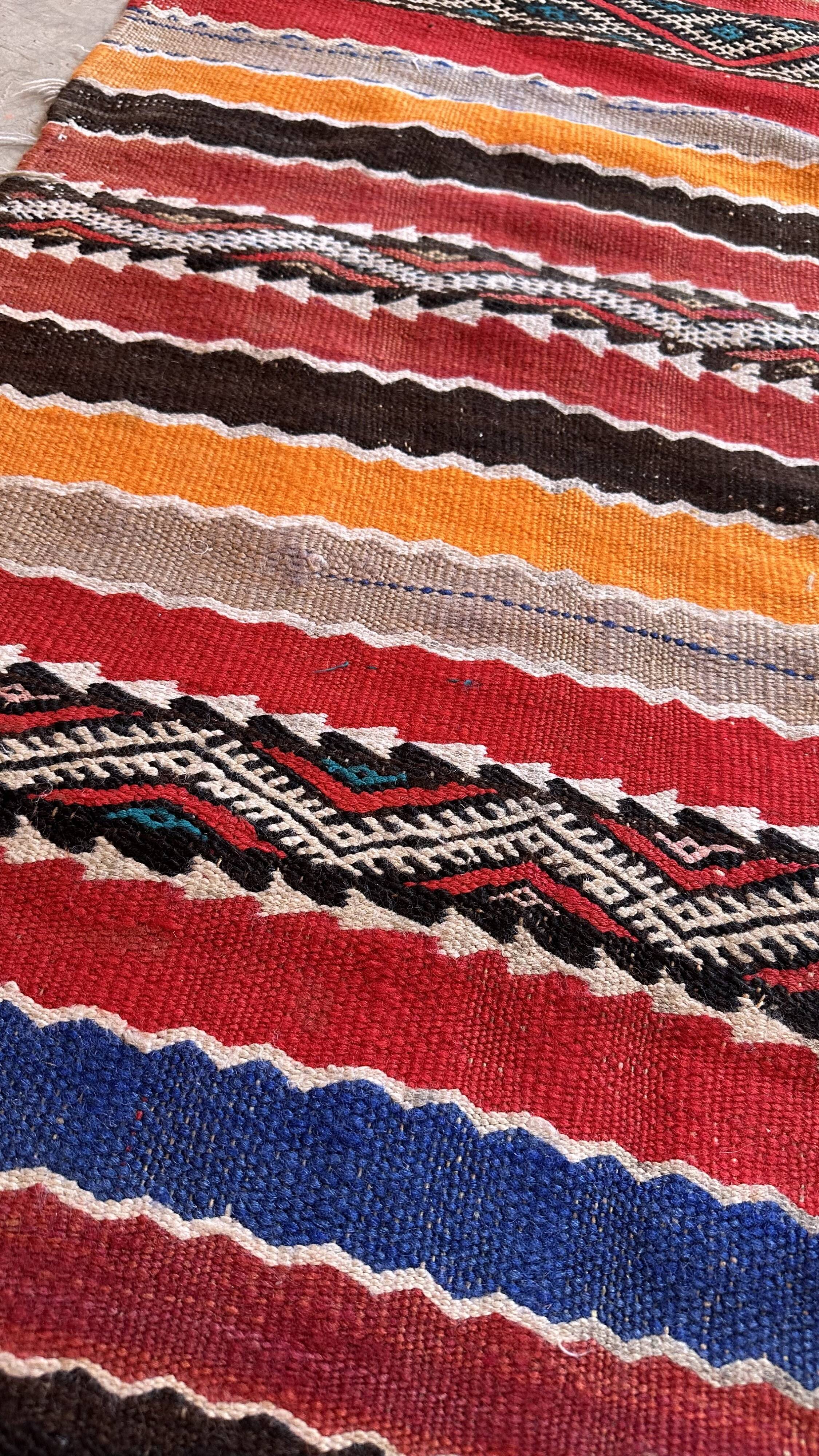 Moroccan kilim zayan rug - 280 x 152 cm