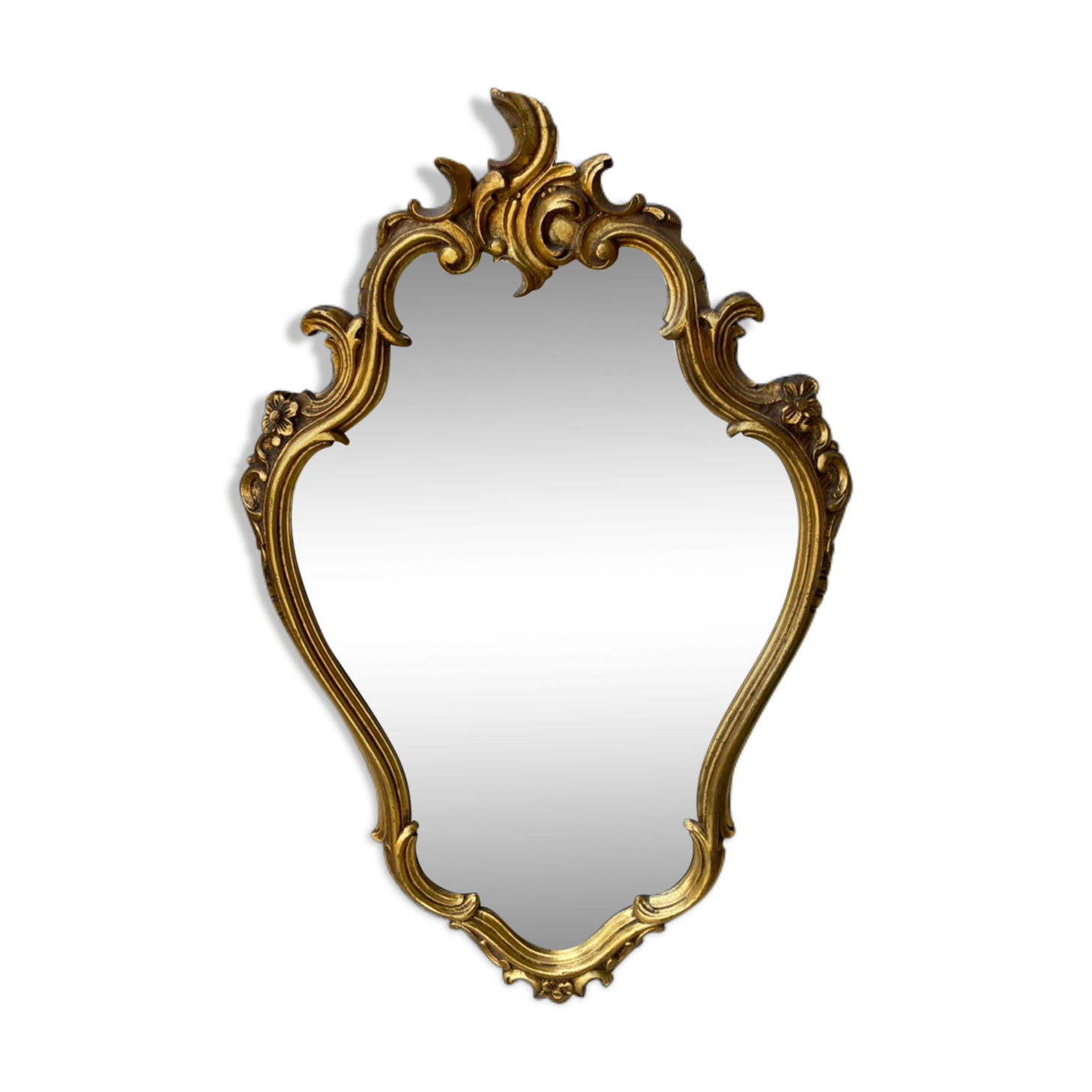 Golden baroque mirror 70x41cm