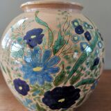 Vase boule vintage céramique artisanale