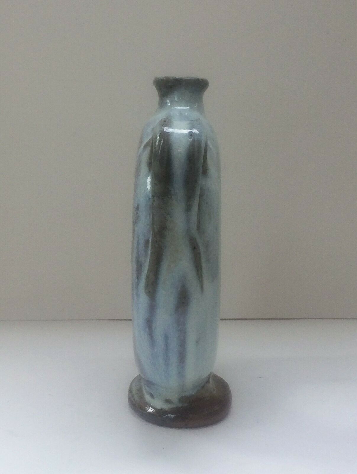 Vernified ceramic vase with handles