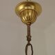 French gilt bronze three-light cage chandelier with pink and clear beaded swags.