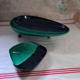 Tripod dish and matching serving bowl from the 50s