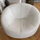 Very beautiful white leather armchair model Pumpkin by Pierre Paulin.