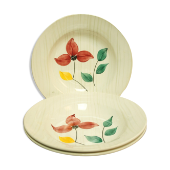 Set of 3 hollow plates "Larmor" Digoin Sarreguemines