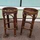 Set Bar + 2 rattan stool bamboo cannage