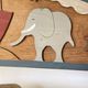 Vintage solid wood noah's ark shelf