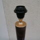 Old lum lamp foot mahogany and gold metal 1970