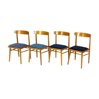 Ash dining chairs from Ton, 1960