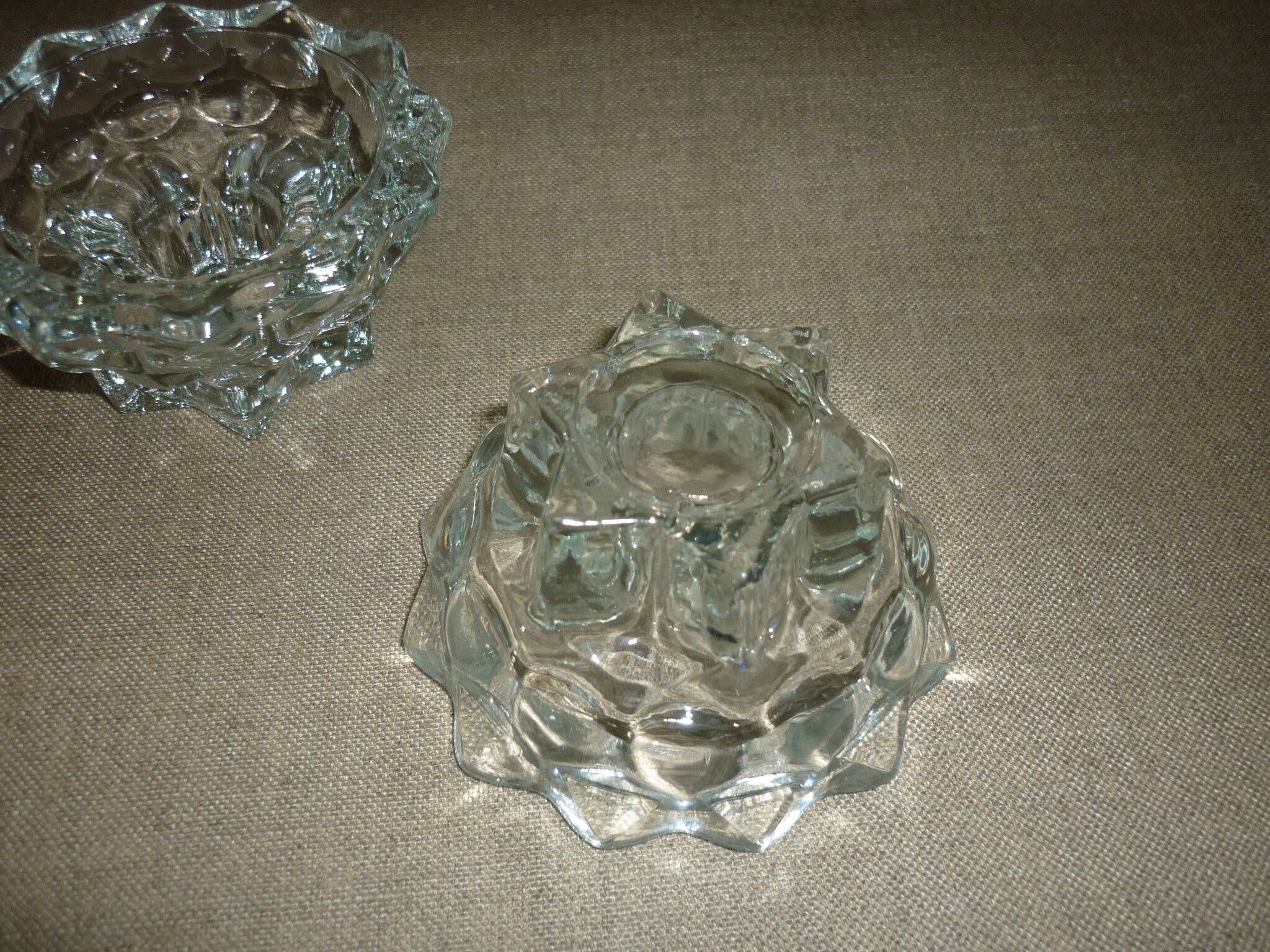 Paire de 2 bougeoirs en cristal