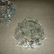 Paire de 2 bougeoirs en cristal