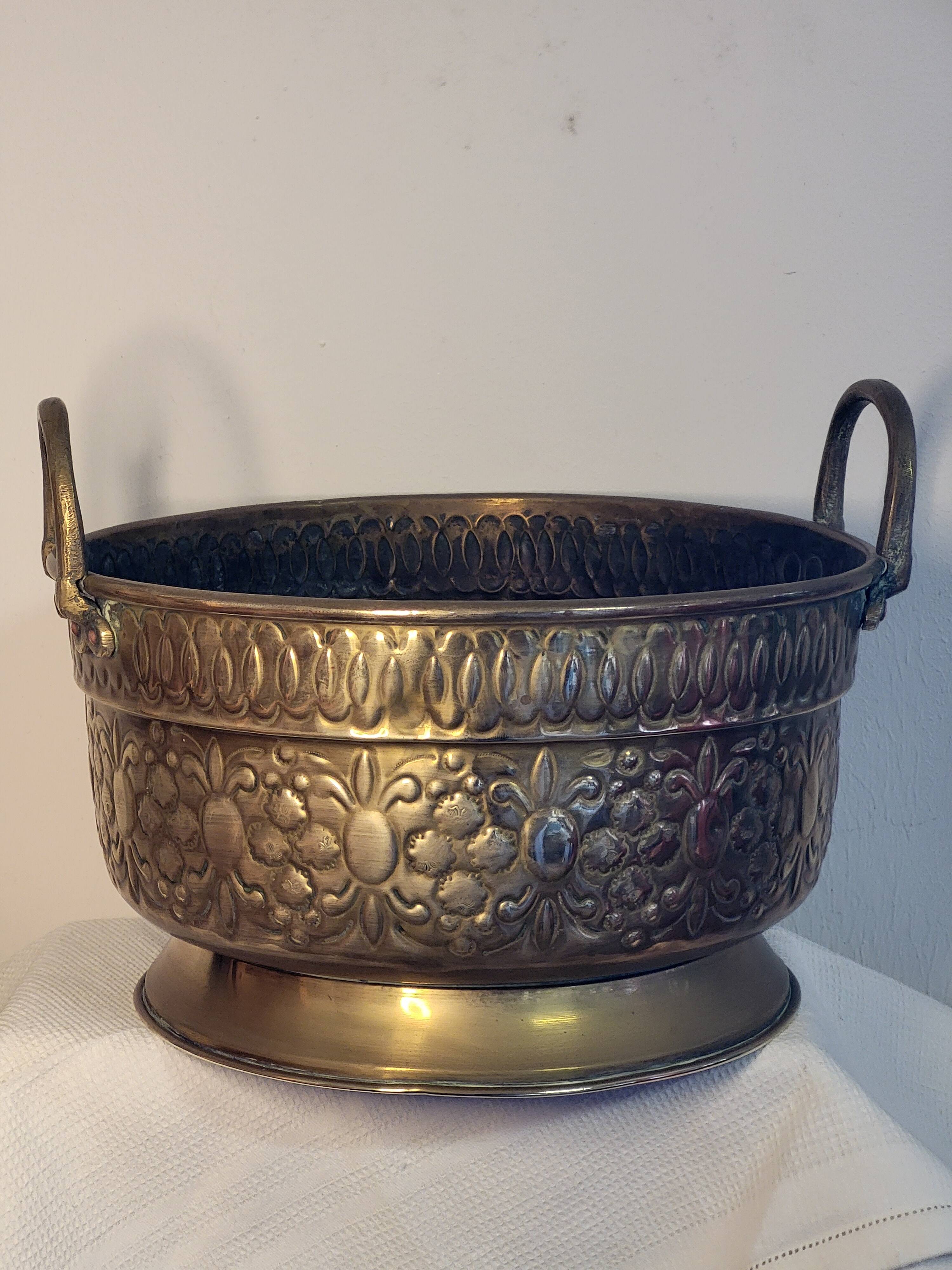Brass cache pot