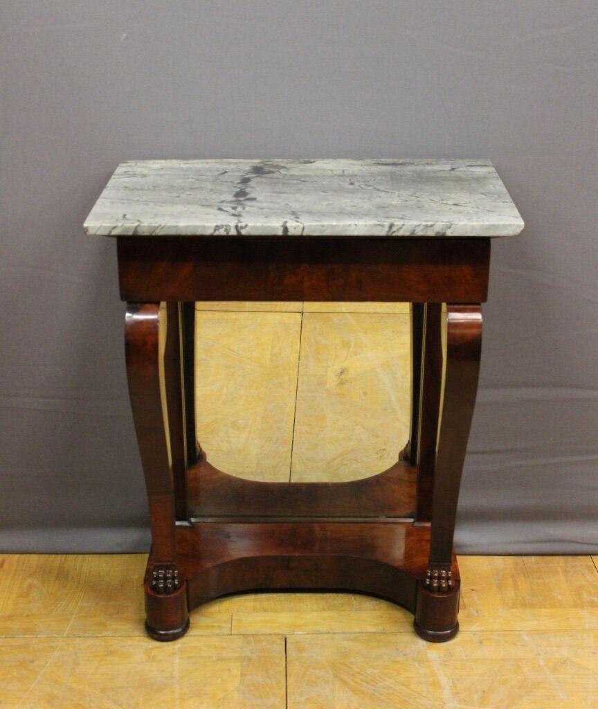 Period console Mahogany restoration XIX