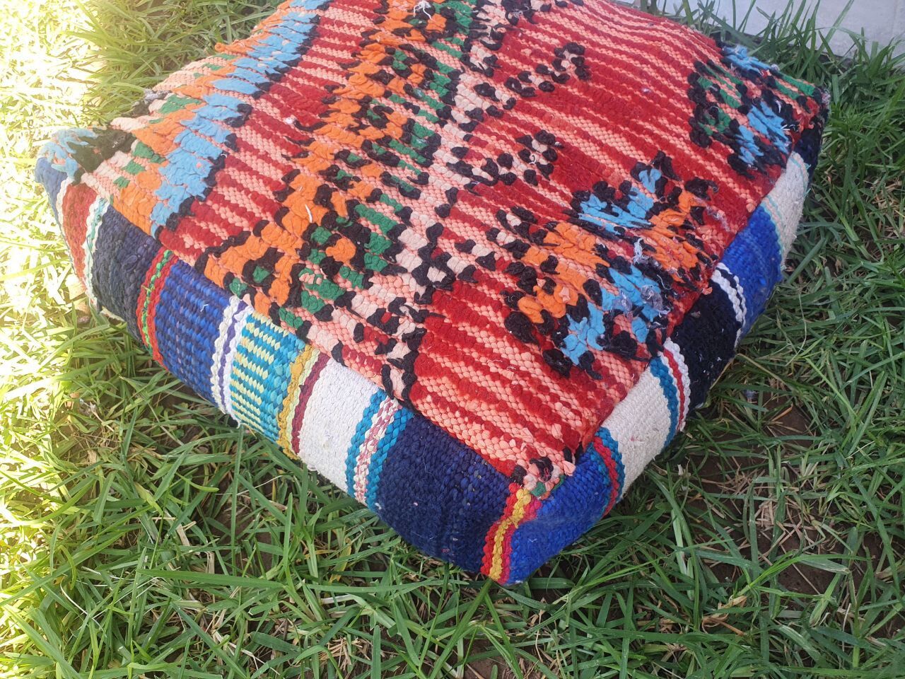 Moroccan carpet pouf