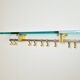 Brass and Glass R14G Wall-Mounted Coat Rack from Peter Ghyczy, 1980s