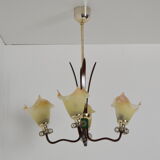 Mid-century Wood Chandelier 1970‘s