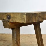 Solid oak farm table, raw art 1930s