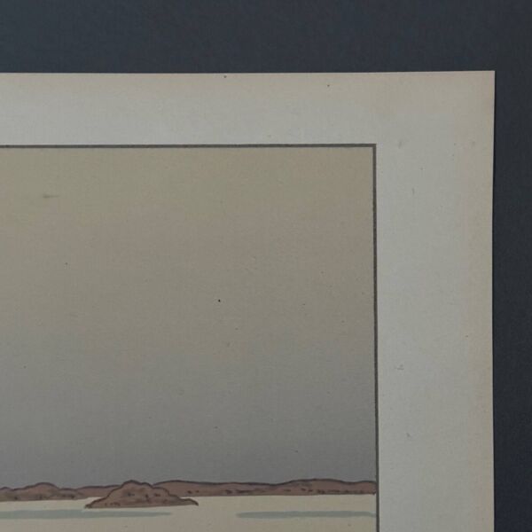 Lithographie par Henri Rivière La Féérie des Heures - Le Calme Plat