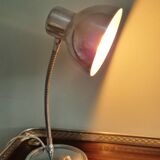 Polished aluminum desk lamp from the 1950s