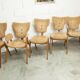 4 chairs and 2 Lounge armchairs by Roger Landault, ABC edition, 1950.