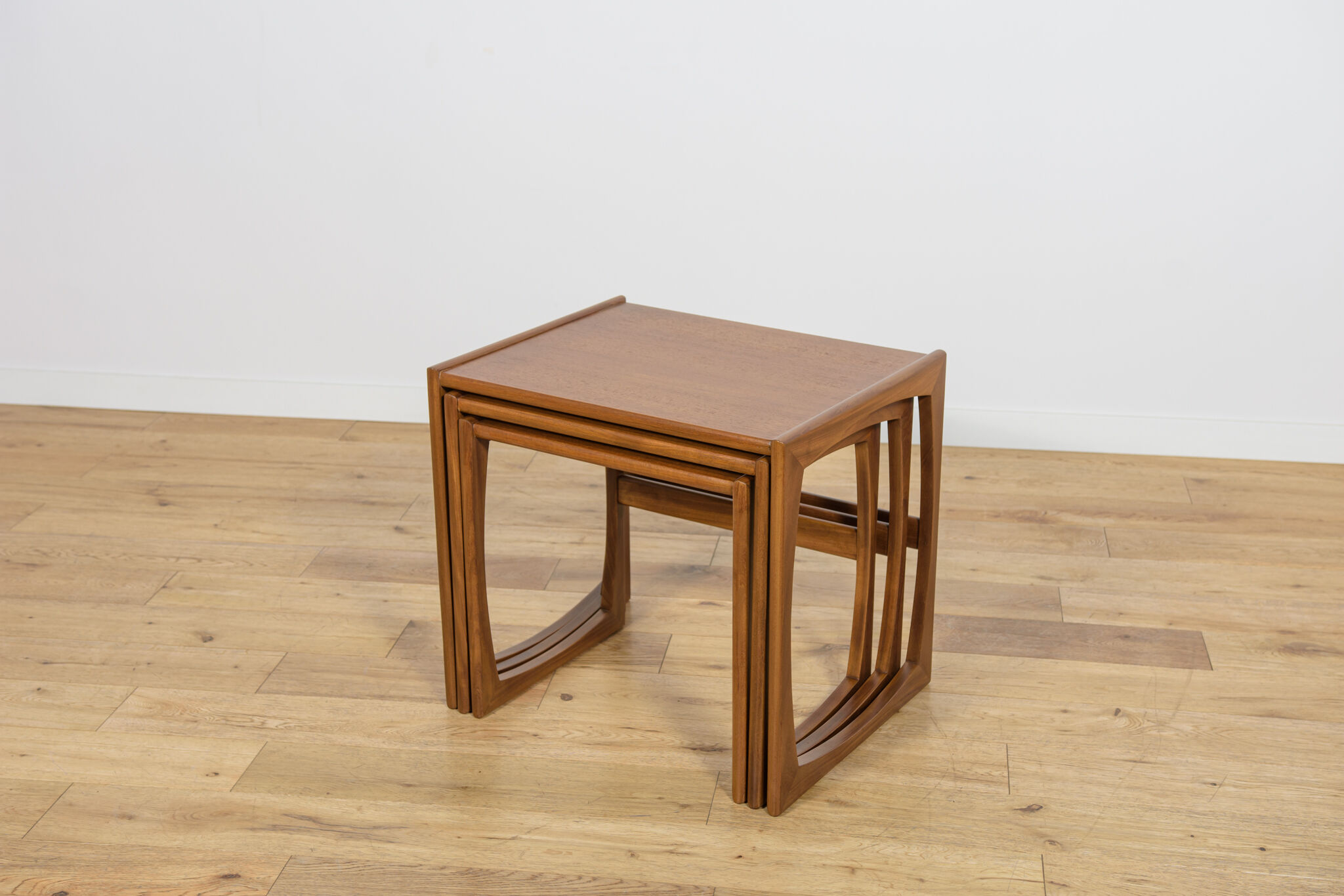 Mid-century teak nesting tables by R. Benett for G-Plan, United Kingdom, 1970s, set of 3