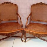 paire de fautteuils cannet louis XV de style