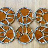 Vintage ceramic plates with compartments