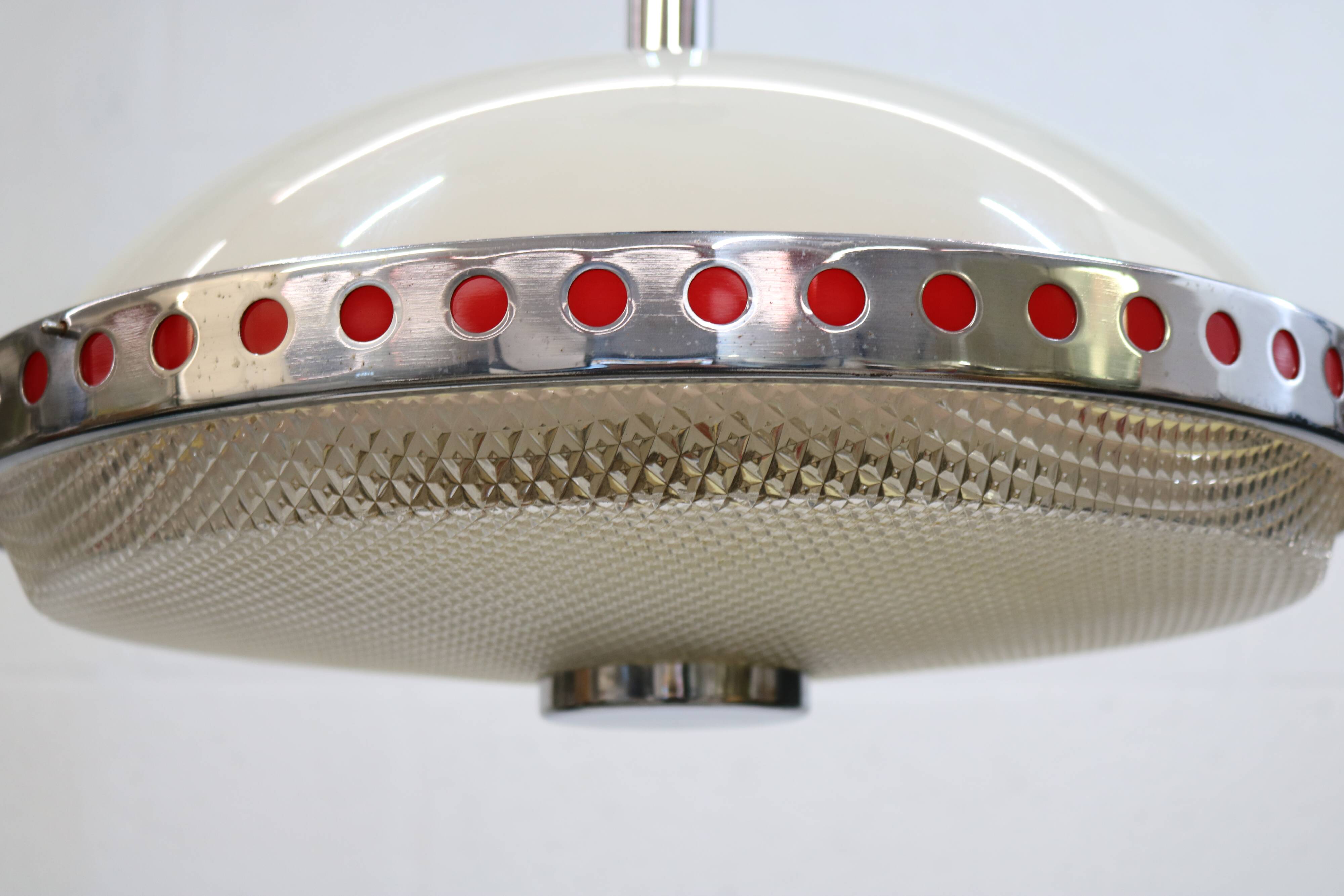 Space age plastic UFO ceiling lamp *** Massive *** Belgian design