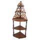 Antique walnut corner shelves 19th century