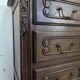 Louis XV style neo-rustic oak chest of drawers