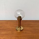 Brass and glass candle holder by Harald Buchrucker, mid-century, 1960s.