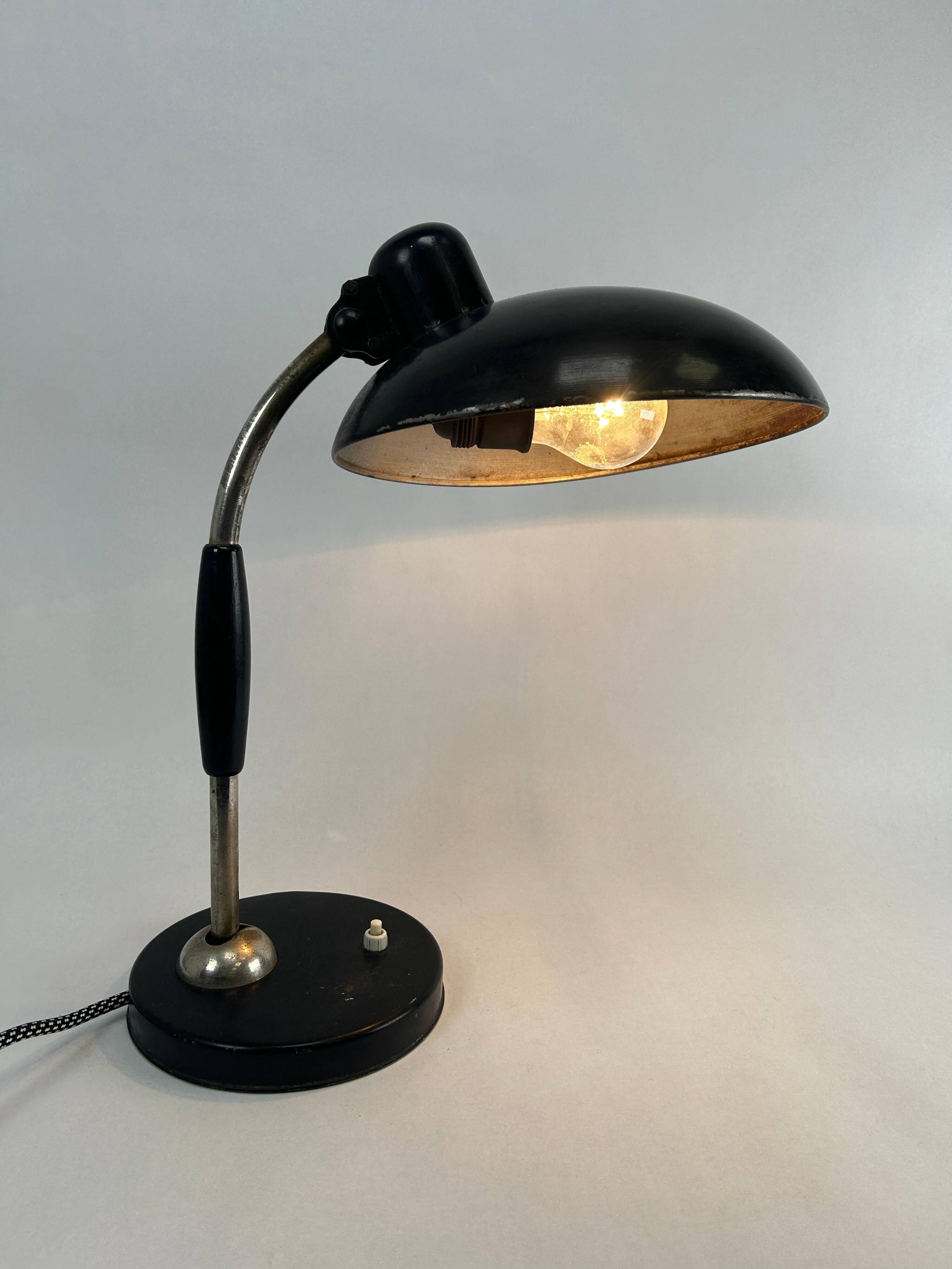 Mid-century design desk lamp by Christian Dell for Escolux Germany.