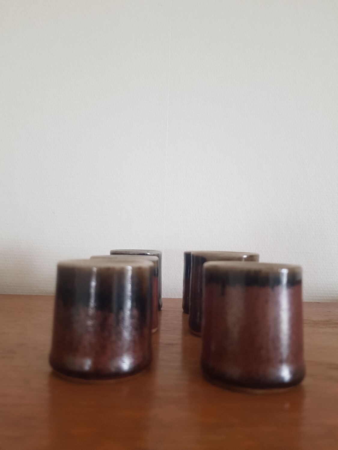 Set of 6 ceramic glasses