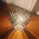 Vintage 70s chrome cube lamp – Brutalist / Space Age style + Bulb