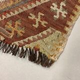 Vintage turkish kilim 78x48 cm shabby wool