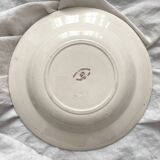 Deep ironstone plate "Cherry Tree" Creil and Montereau