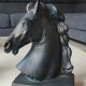 Pair of Horse Bookends with Flaming Manes. Ceramic.