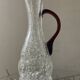Vintage cracked and amber glass pitcher