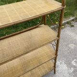 Vintage rattan shelf