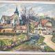 Village landscape by Gaston Laborde (1892-1965)