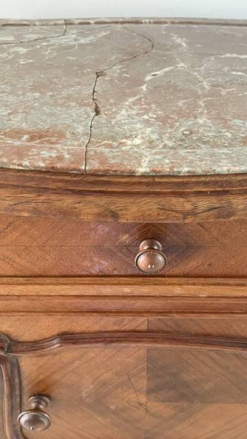 TABLE de Chevet Style Louis XV MARBRE