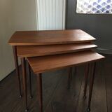 Mid-century scandinavian teak nesting tables