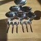 Vintage ice cream or dessert service in stainless steel