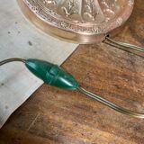 Art deco globe lamp and bronze foot