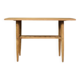 Cherry wood coffee table with shelf Vintage Mid-Century Modern Scandinavian