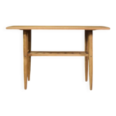 Cherry wood coffee table with shelf Vintage Mid-Century Modern Scandinavian