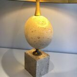 Large lamp in travertine. Philippe Barbier