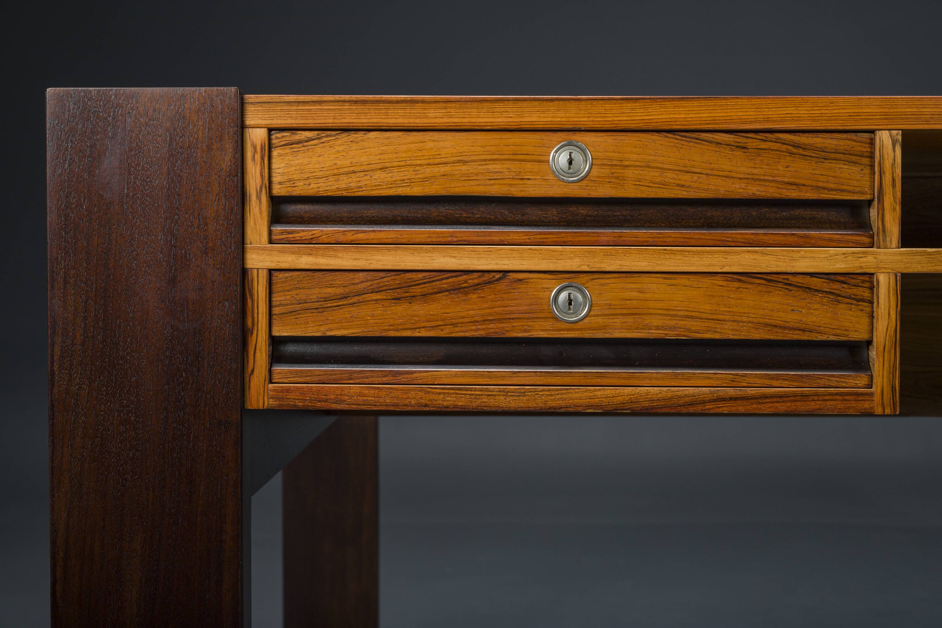 Vintage Rosewood Executive Desk, 1960s