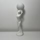 Barbotine ceramic woman lamp Vintage Art Deco